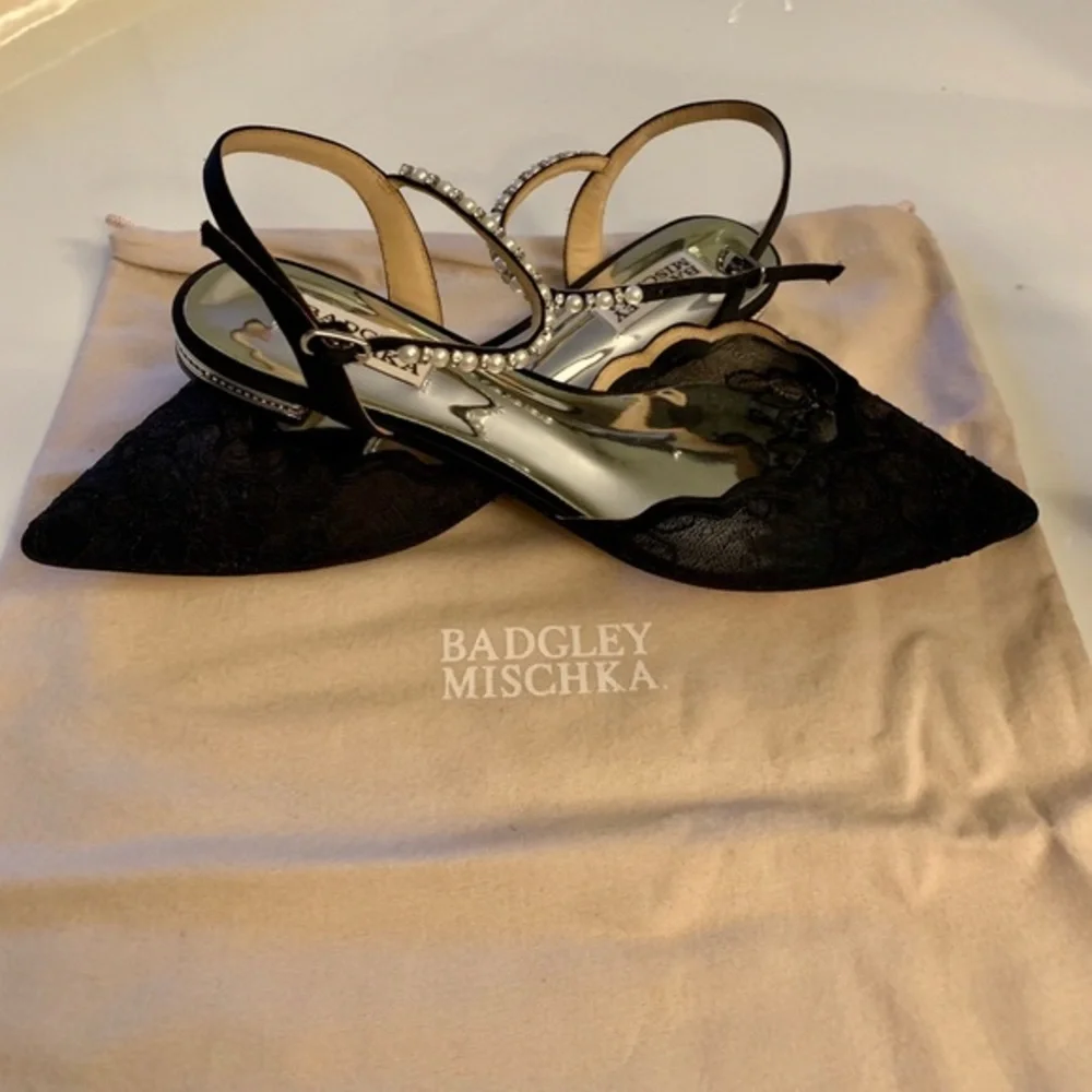 Badgley Mischka Lennon Embellished Skimmer Flat